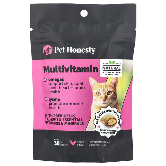 Pet Honesty, Multivitamin, For Cats, Chicken, 3.7 oz (100 g)