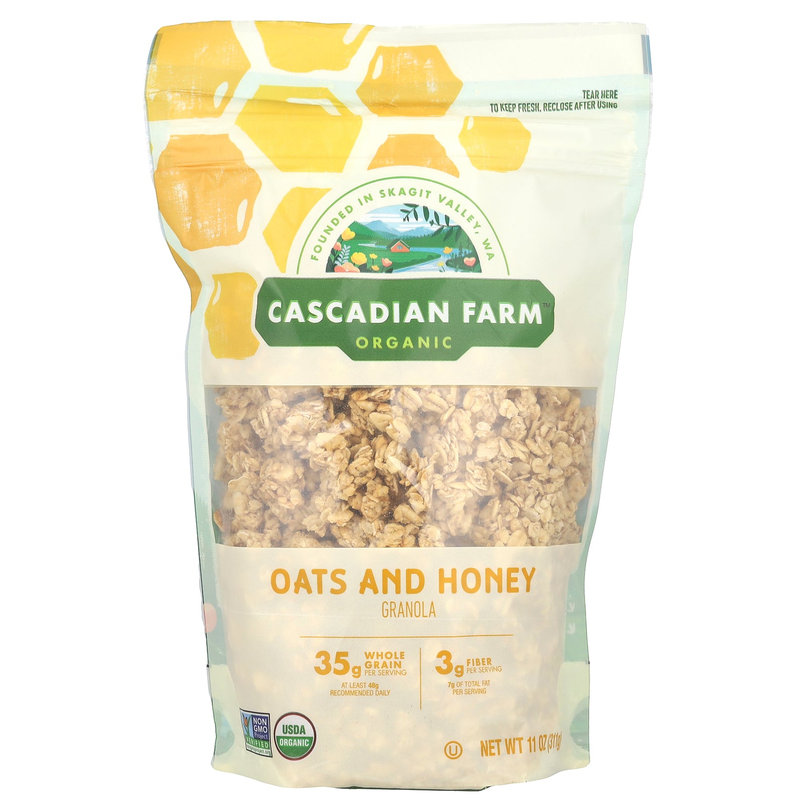 Cascadian Farm, Organic Oats and Honey Granola, 11 oz (311 g)