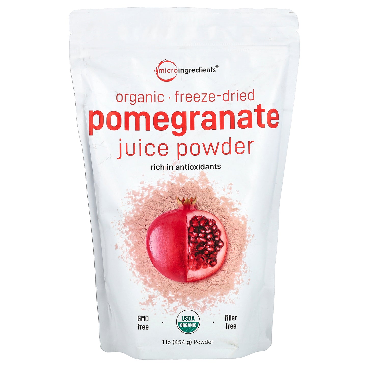 Micro Ingredients, Organic Freeze-Dried Pomegranate Juice Powder, 1 lb (454 g)