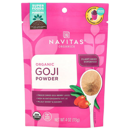 Navitas Organics, Organic Goji Powder, 4 oz (113 g)
