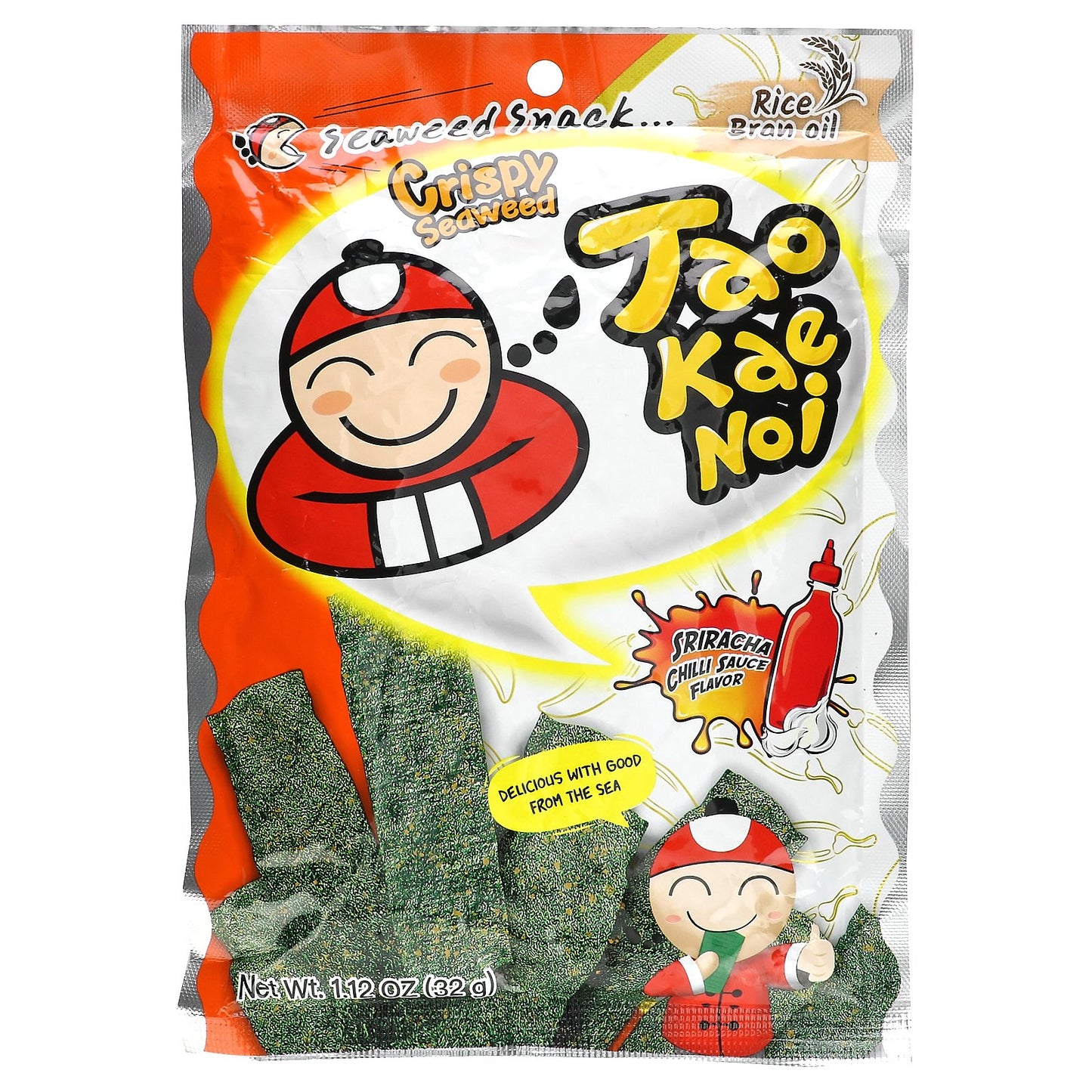 Tao Kae Noi, Crispy Seaweed Snack, Sriracha Chili Sauce, 1.12 oz (32 g)