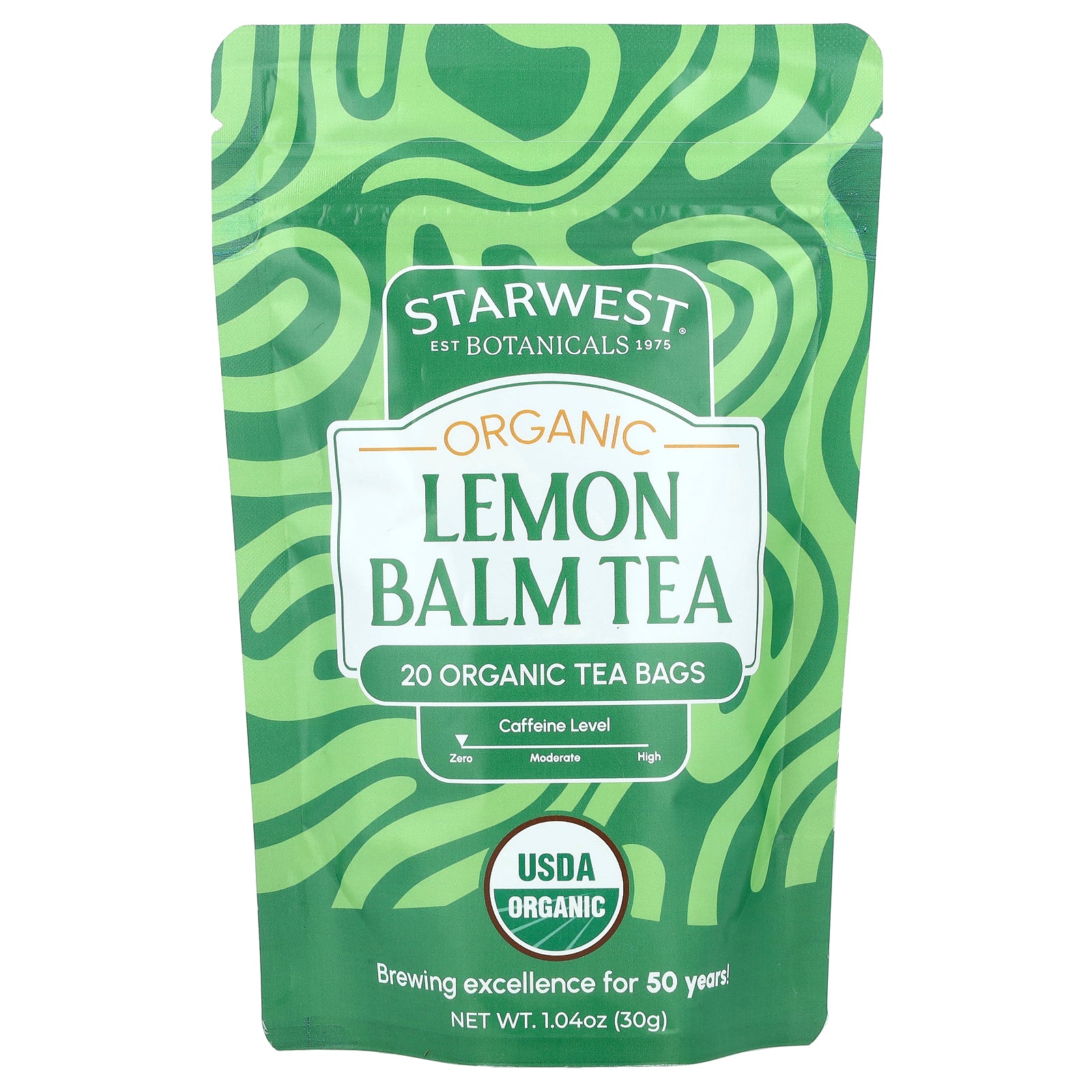 Starwest Botanicals, Organic Lemon Balm Tea, 20 Tea Bags, 1.04 oz (30 g)