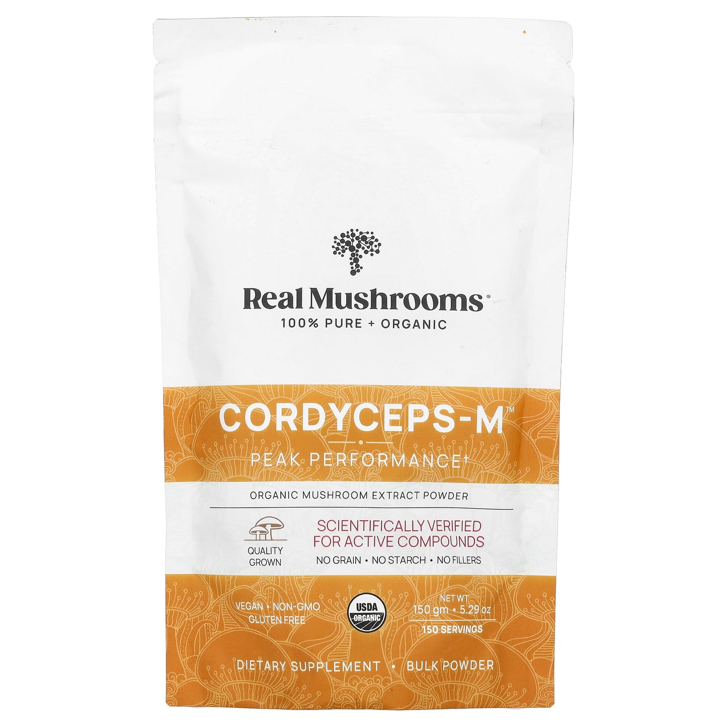 Real Mushrooms, Cordyceps-M, Organic Mushroom Extract Powder, 5.29 oz (150 g)