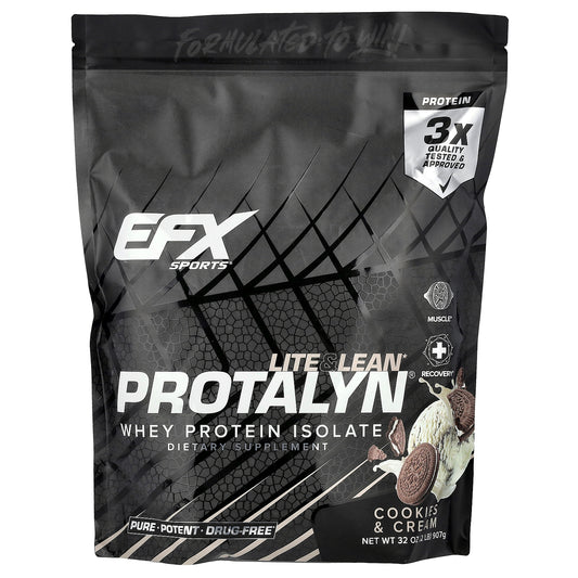 EFX Sports, Protalyn® Whey Protein Isolate, Cookies & Cream, 2 lb (907 g)