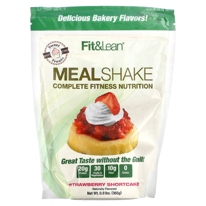 Fit & Lean, Meal Shake, Complete Fitness Nutrition, Strawberry Shortcake, 0.8 lbs (365 g)