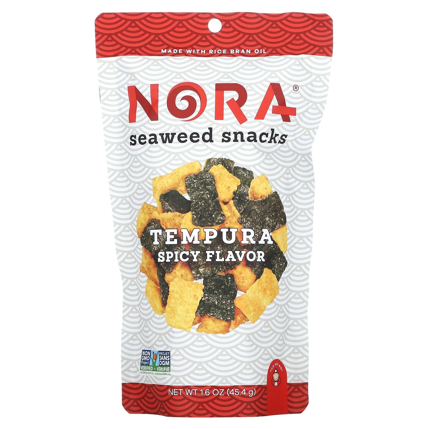 Nora Snacks, Seaweed Snacks, Tempura Spicy, 1.6 oz (45.4 g)