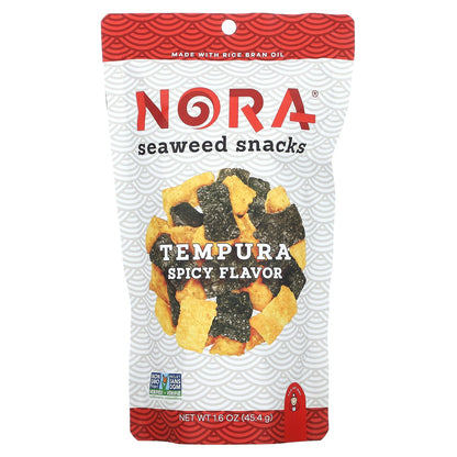 Nora Snacks, Seaweed Snacks, Tempura Spicy, 1.6 oz (45.4 g)