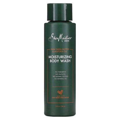 SheaMoisture, Men, Moisturizing Body Wash, Raw Shea Butter & Mafura Oil, 15 fl oz (444 ml)