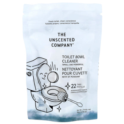 The Unscented Company, Toilet Bowl Cleaner, Fragrance Free, 22 Tabs, 2.75 oz (78 g)