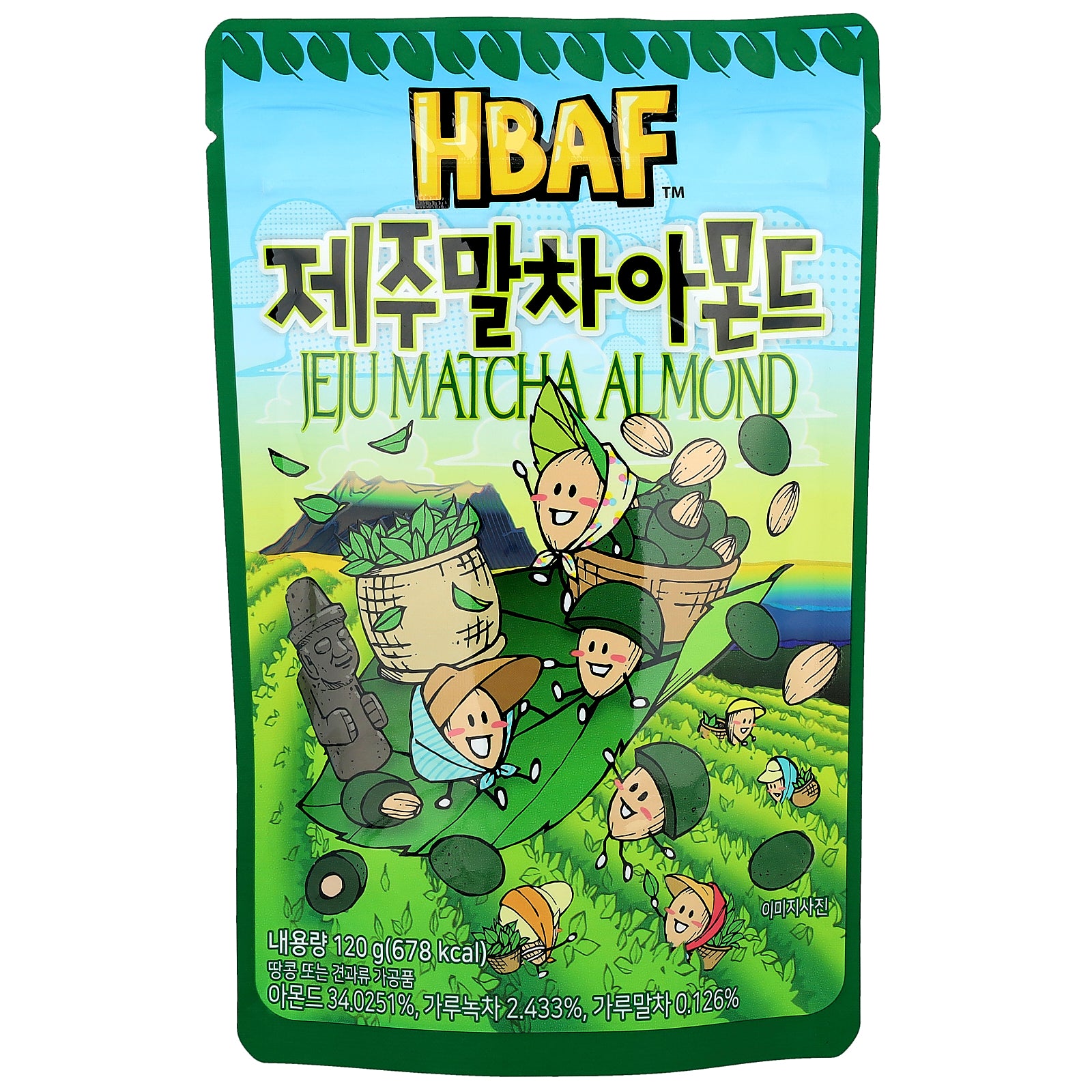 HBAF, Jeju Matcha Almond, 120 g