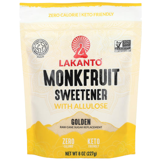 Lakanto, Monkfruit Sweetener with Allulose, Golden, 8 oz (227 g)