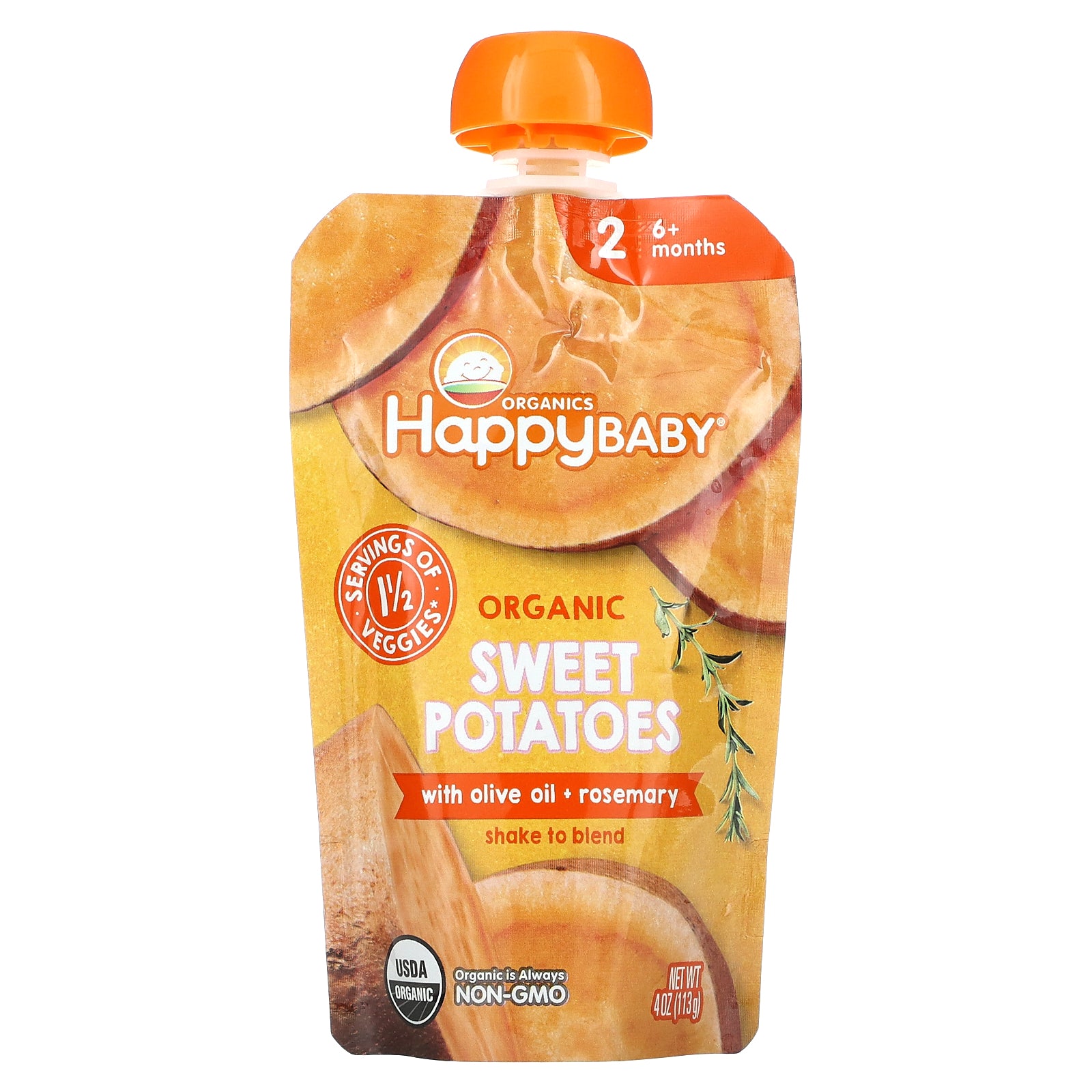 Happy Family Organics, Happy Baby®, Organic Sweet Potato, 6+ Months, 4 oz (113 g)