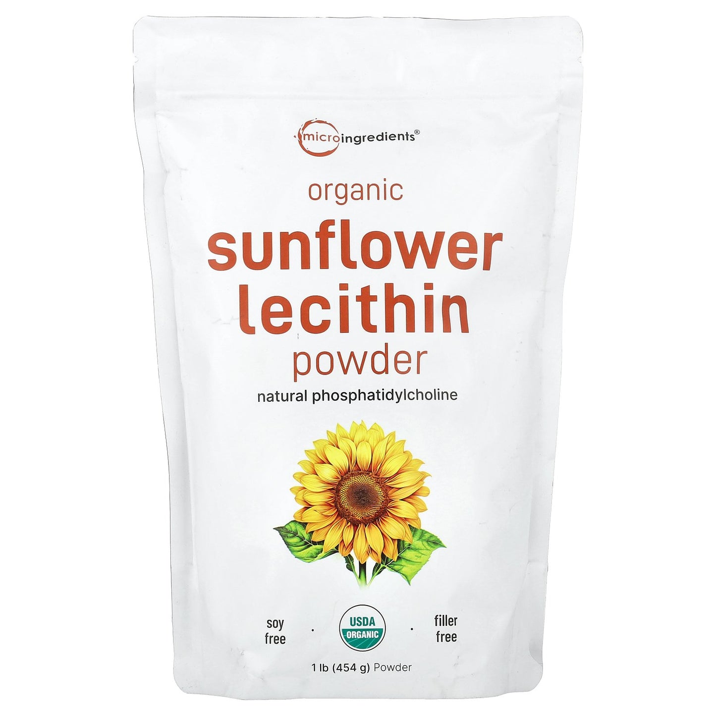 Micro Ingredients, Organic Sunflower Lecithin Powder, 1 lb (454 g)