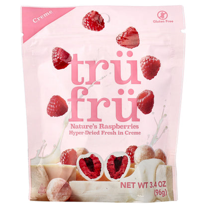 Tru Fru, Nature's Raspberries, Hyper-Dried Fresh in Creme, 3.4 oz (96 g)