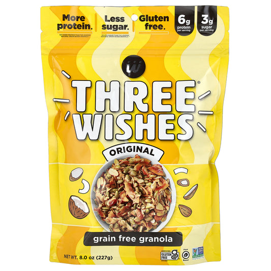 Three Wishes, Grain Free Granola, Original, 8 oz (227 g)