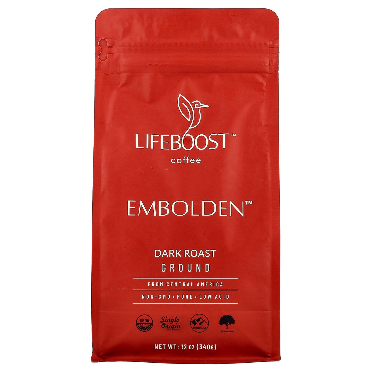 Lifeboost, Coffee, Embolden™, Ground, Dark Roast, 12 oz (340 g)