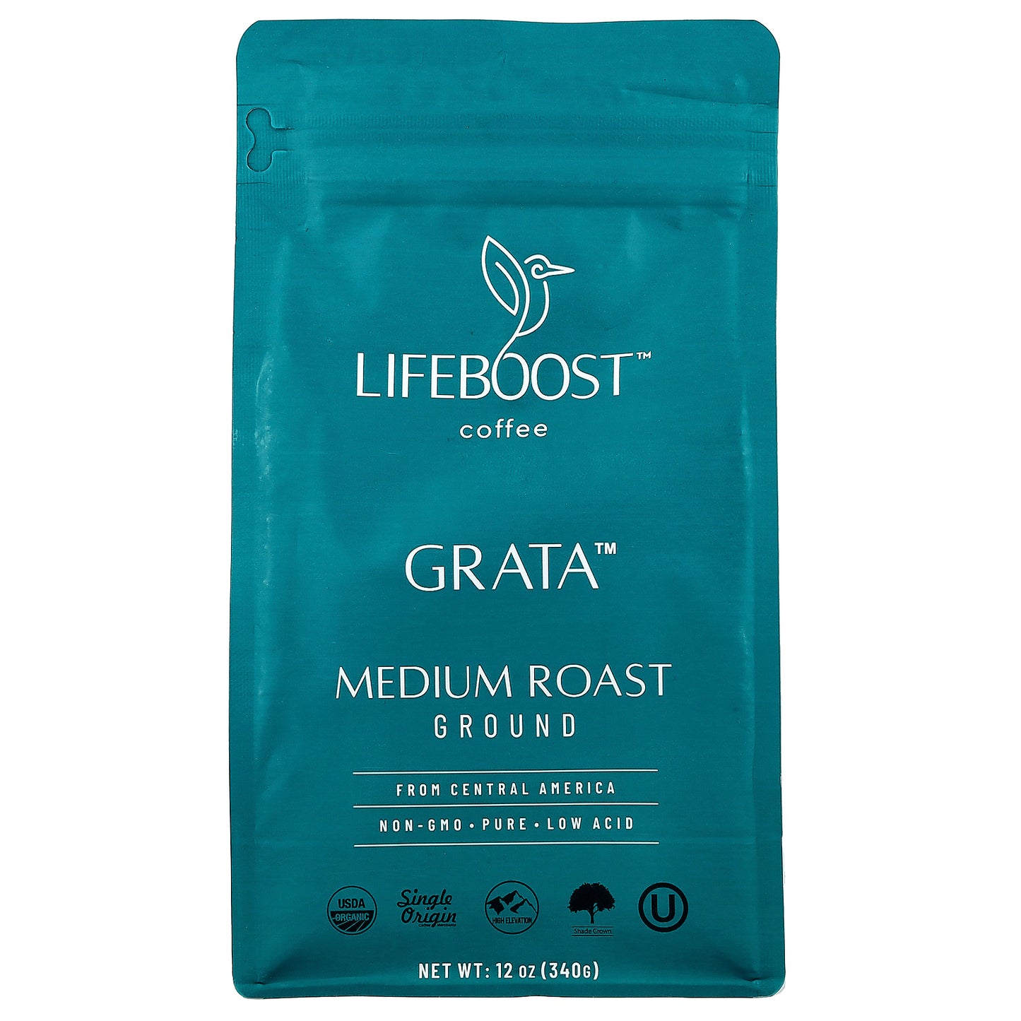Lifeboost, Coffee, Grata™, Ground, Medium Roast, 12 oz (340 g)