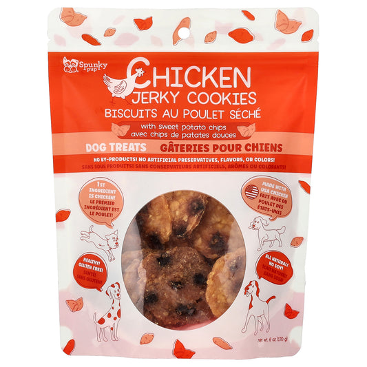 Spunky Pup, Chicken Jerky Cookies, Dog Treats, 6 oz (170 g)