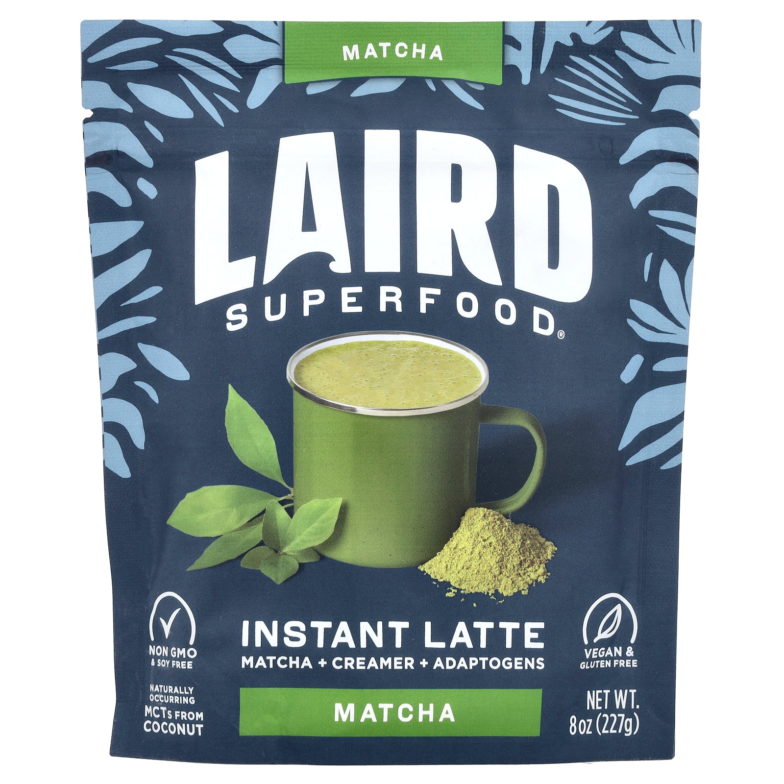 Laird Superfood, Instant Latte, Matcha + Cramer + Adaptogens, Matcha, 8 oz (227 g)