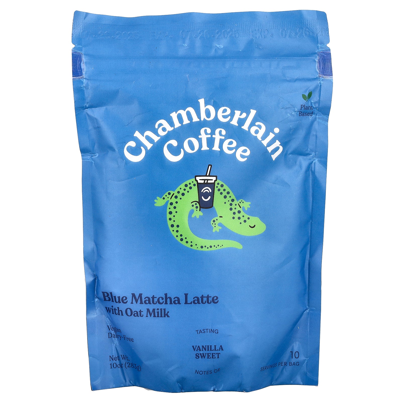 Chamberlain Coffee, Blue Matcha Latte with Oat Milk, 10 oz (283 g)