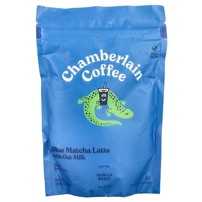 Chamberlain Coffee, Blue Matcha Latte with Oat Milk, 10 oz (283 g)