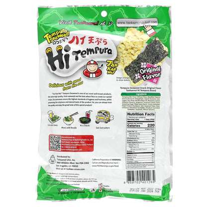 Tao Kae Noi, HiTempura Seaweed Snack, Original, 1.41 oz (40 g)