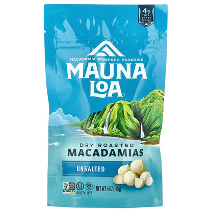 Mauna Loa, Dry Roasted Macadamias, Unsalted, 4 oz (113 g)
