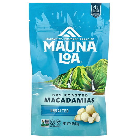 Mauna Loa, Dry Roasted Macadamias, Unsalted, 4 oz (113 g)