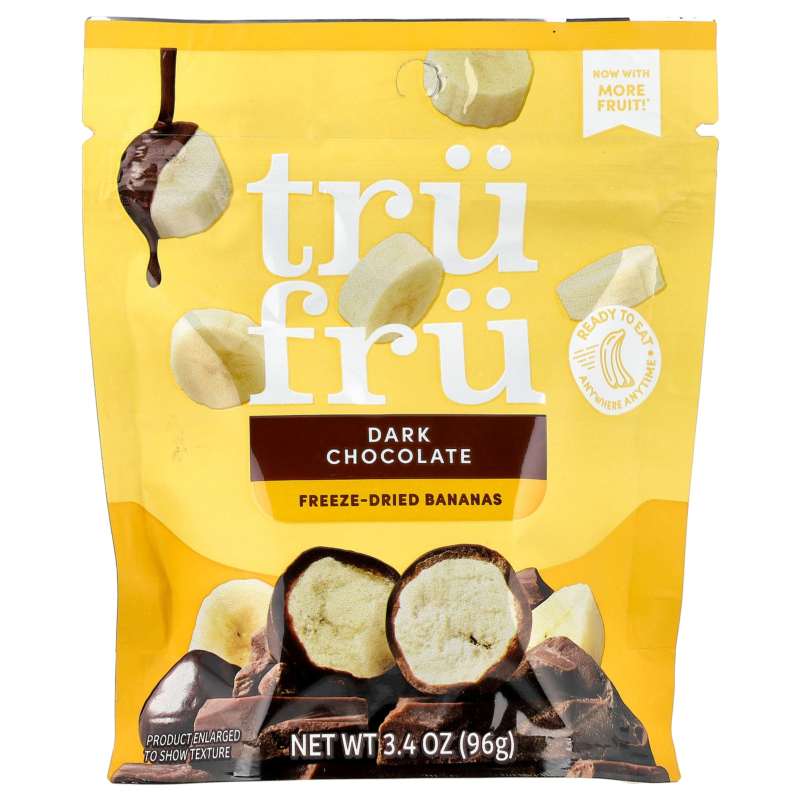 Tru Fru, Freeze-Dried Bananas, Dark Chocolate, 3.4 oz (96 g)
