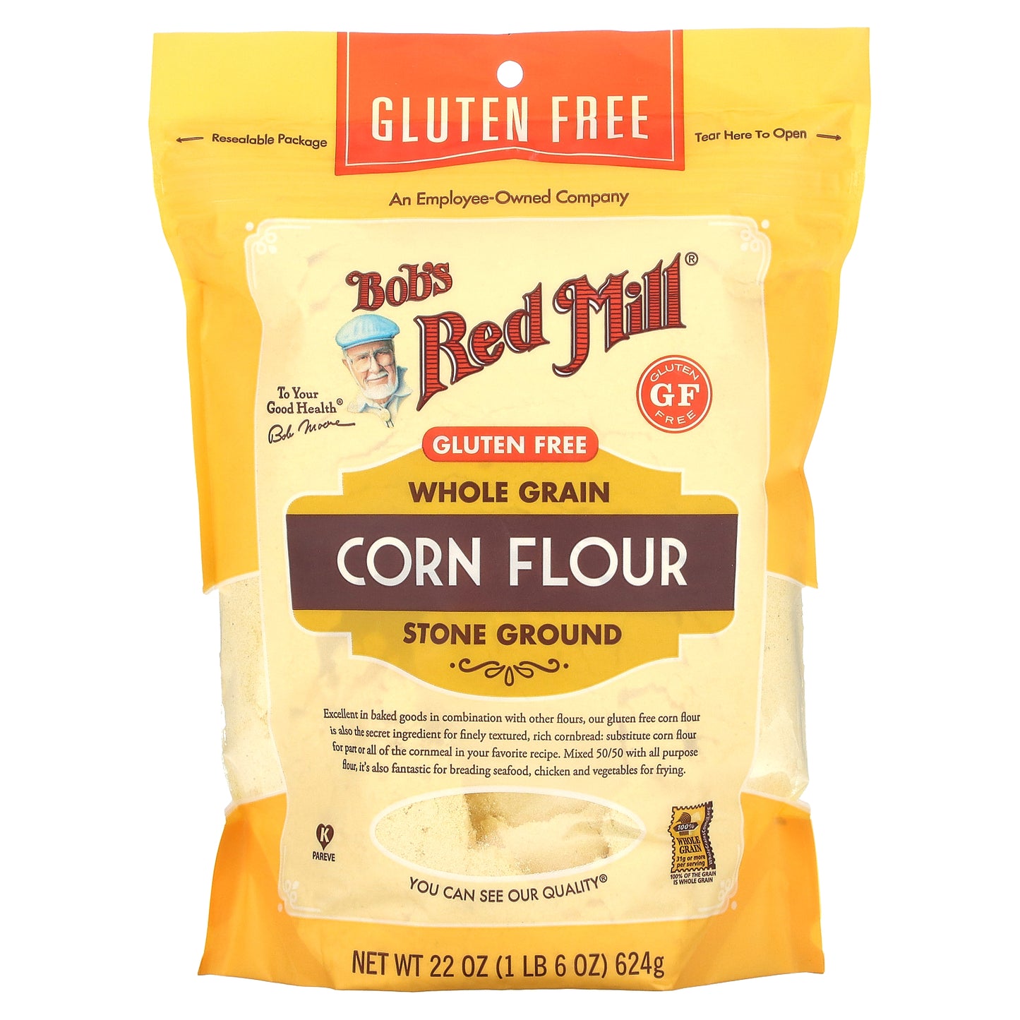 Bob's Red Mill, Corn Flour, Whole Grain , 1 lb 6 oz (624 g)