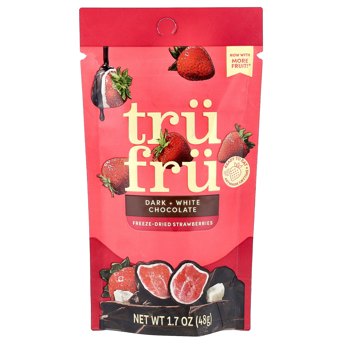 Tru Fru, Freeze-Dried Strawberries, Dark + White Chocolate, 1.7 oz (48 g)
