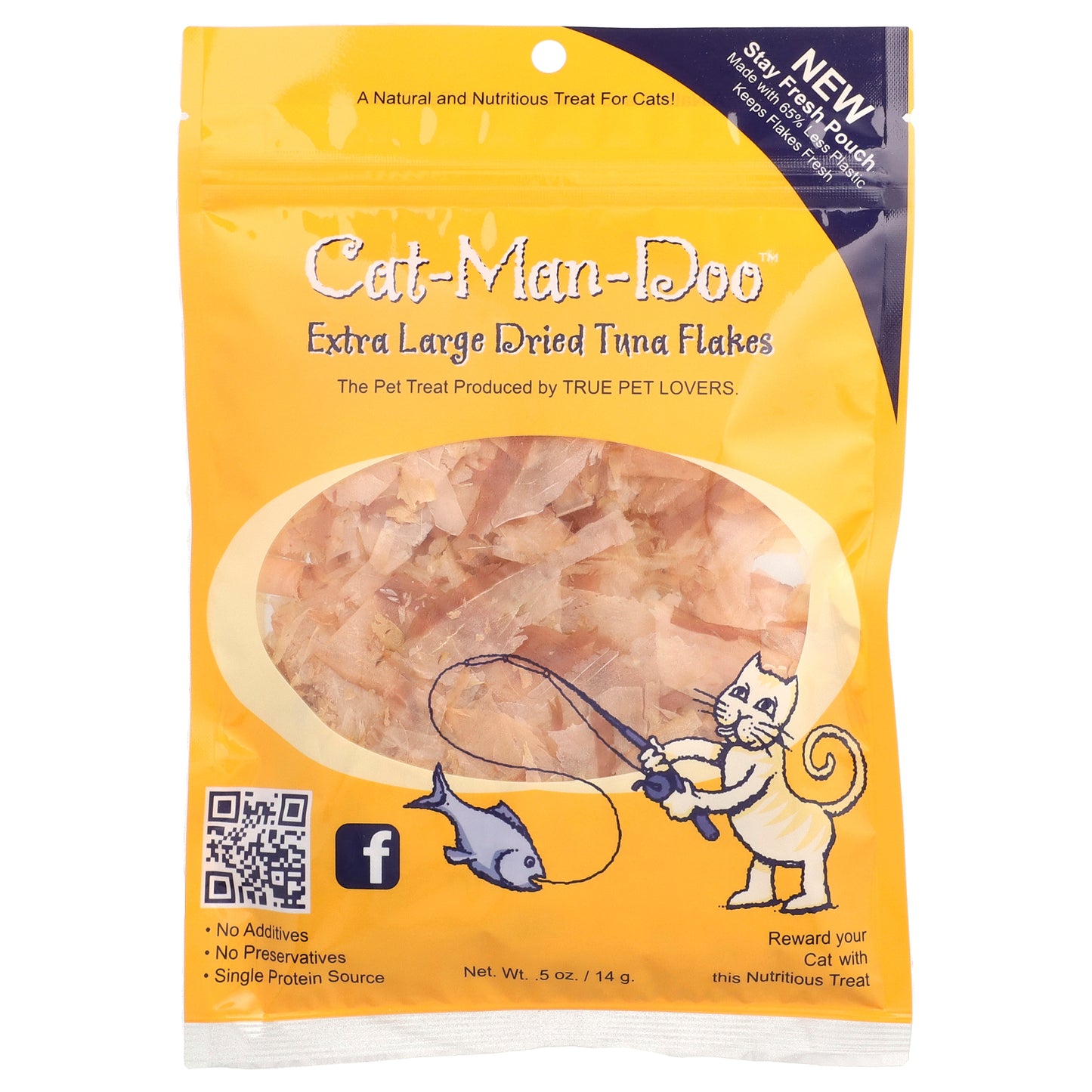 Cat-Man-Doo, Extra Large Dried Tuna Flakes, For Cats , 0.5 oz (14 g)