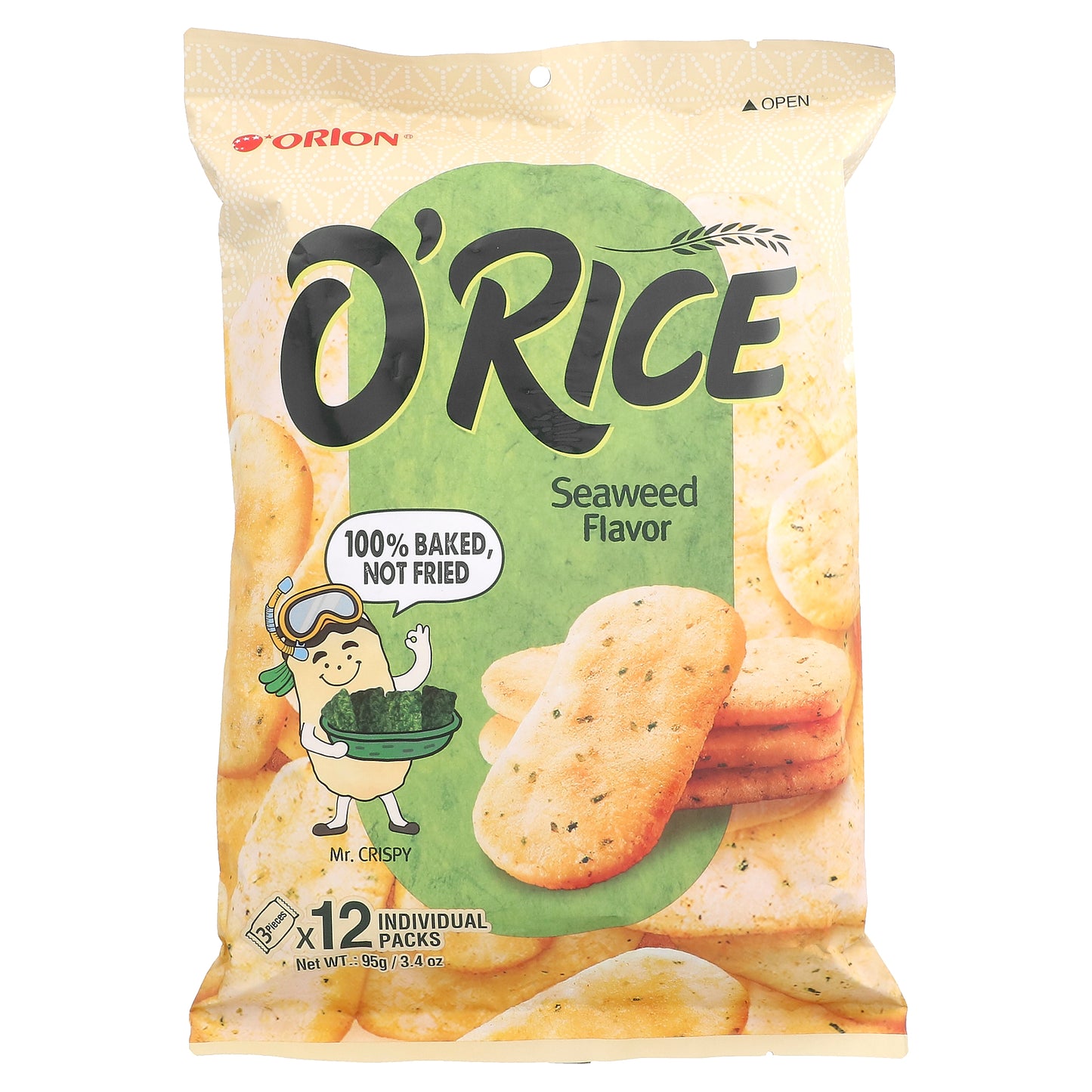 Orion, O'Rice, Seaweed, 12 Individual Packs, 3.4 oz (95 g)