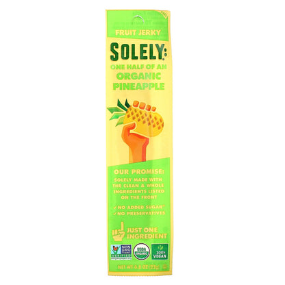 Solely, Fruit Jerky, Organic Pineapple, 0.8 oz (23 g)