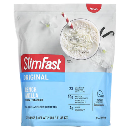 SlimFast, Original, Meal Replacement Shake Mix, French Vanilla, 2.98 lb (1.35 kg)