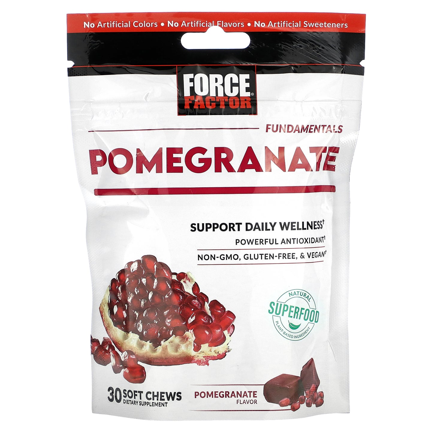 Force Factor, Fundamentals, Pomegranate, 30 Soft Chews