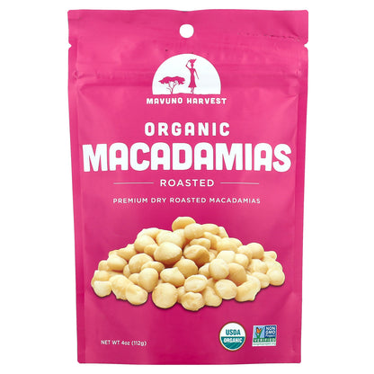 Mavuno Harvest, Organic Macadamias, Roasted, 4 oz (112 g)