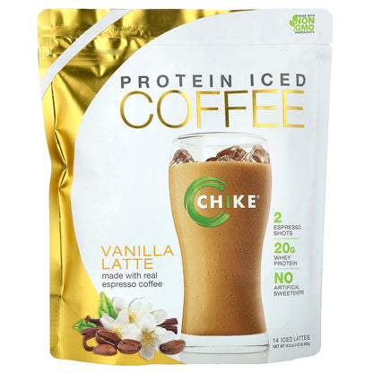 Chike Nutrition, Protein Iced Coffee, Vanilla Latte, 16.3 oz (462 g)