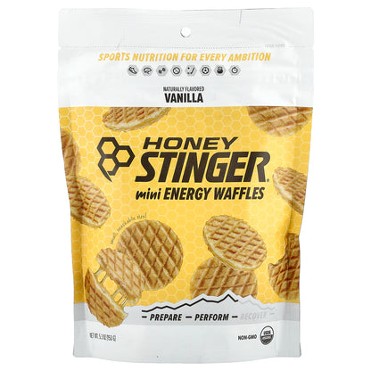 Honey Stinger, Mini Energy Waffles, Vanilla, 5.3 oz (150 g)