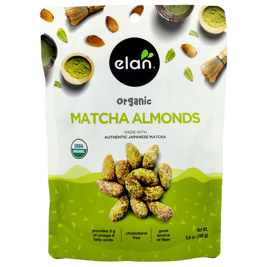 Elan, Organic Matcha Almonds , 5.6 oz (160 g)