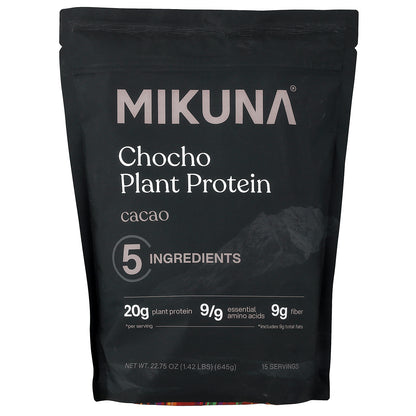 MIKUNA, Chocho Plant Protein Powder, Cacao, 1.42 lbs (645 g)