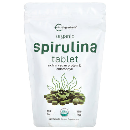 Micro Ingredients, Organic Spirulina Tablet, 720 Tablets