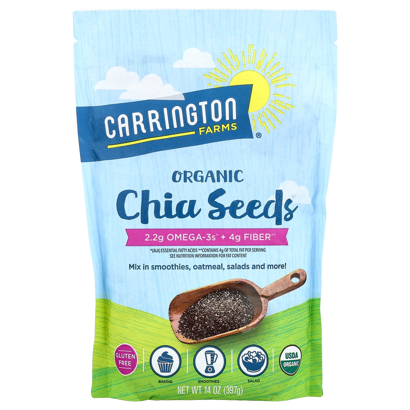 Carrington Farms, Organic Chia Seeds, 14 oz (397 g)