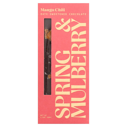 Spring & Mulberry, Date-Sweetened Chocolate, Mango Chili, 2.1 oz (60 g)