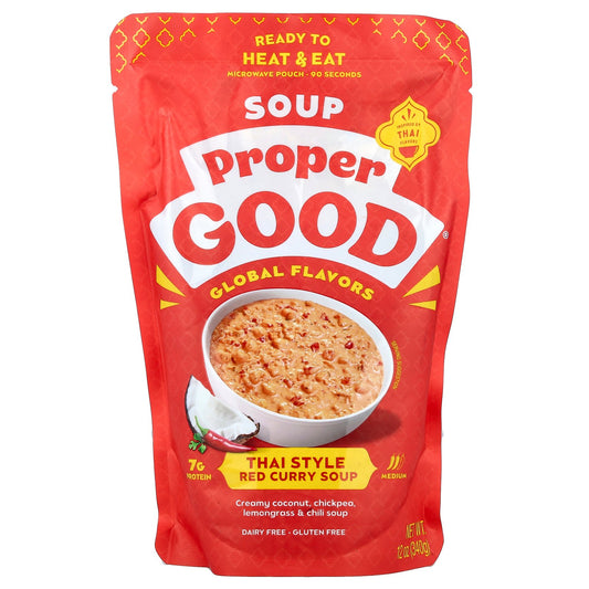 Proper Good, Thai Style, Red Curry Soup, Medium, 12 oz (340 g)