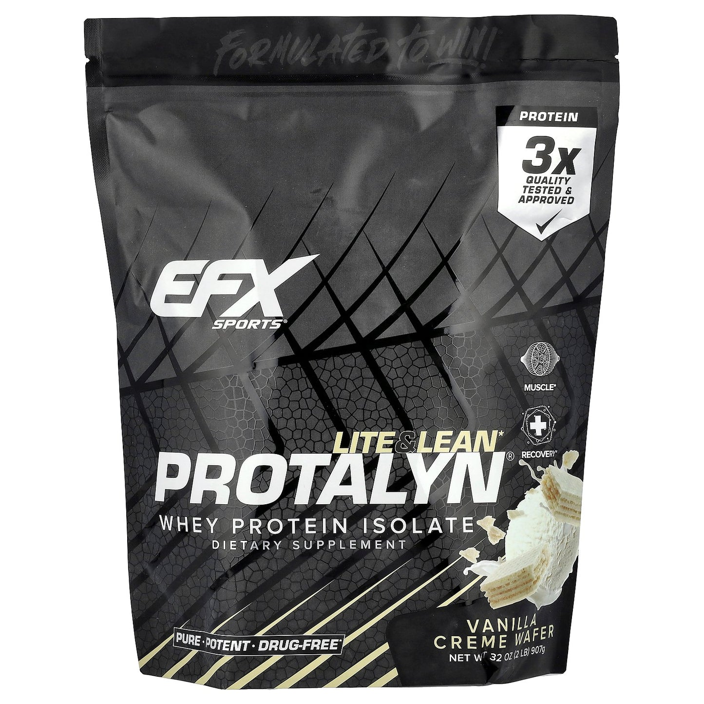 EFX Sports, Protalyn® Whey Protein Isolate, Vanilla Creme Wafer, 2 lb (907 g)
