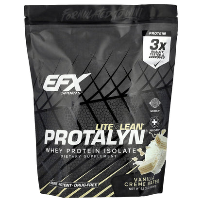 EFX Sports, Protalyn® Whey Protein Isolate, Vanilla Creme Wafer, 2 lb (907 g)