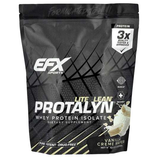 EFX Sports, Protalyn® Whey Protein Isolate, Vanilla Creme Wafer, 2 lb (907 g)
