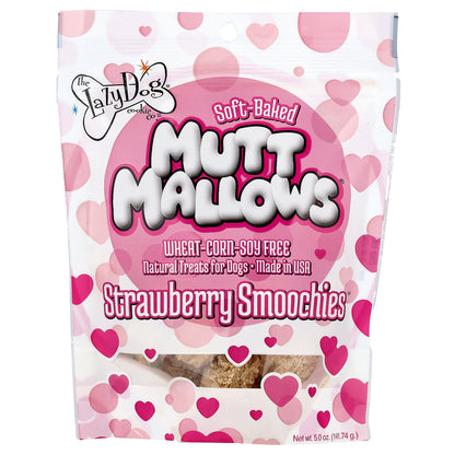 Lazy Dog Cookie, Mutt Mallows®, Treats For Dogs, Strawberry Smoochies™, 5 oz (141.74 g)