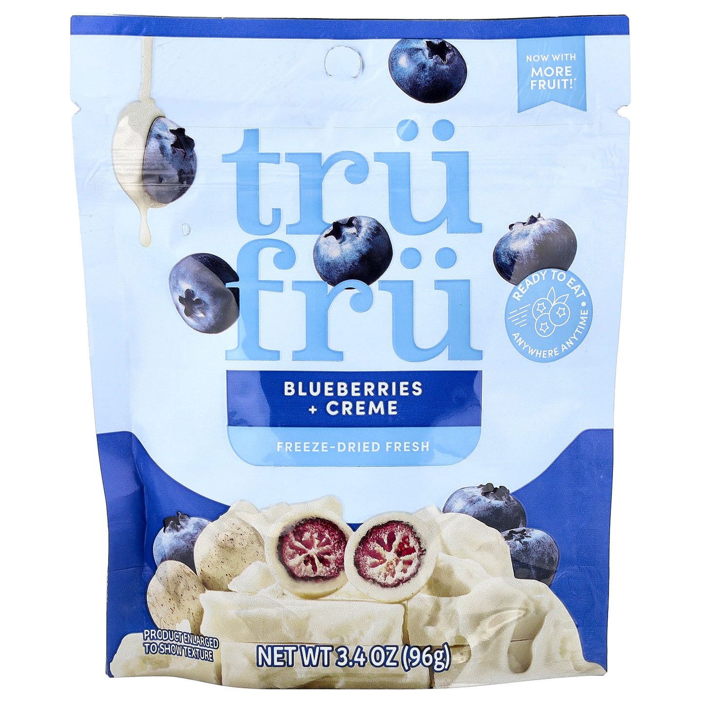 Tru Fru, Freeze-Dried Fresh, Blueberries + Creme, 3.4 oz (96 g)